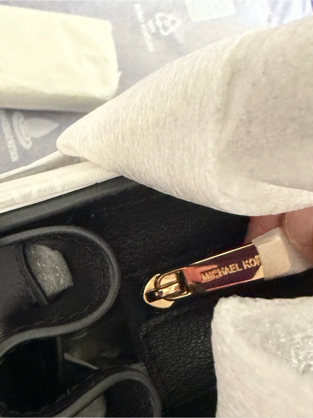 Michael Kors Hamilton Small Leather Satchel with Gold Accents